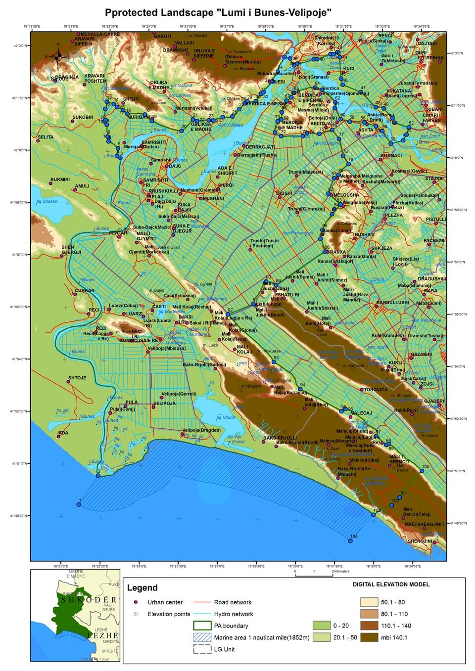 Buna Velipolje map